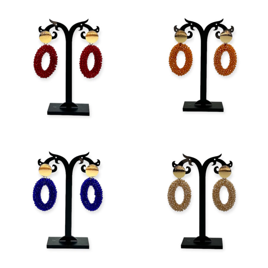 Radiant Glass Bead Statement Earring