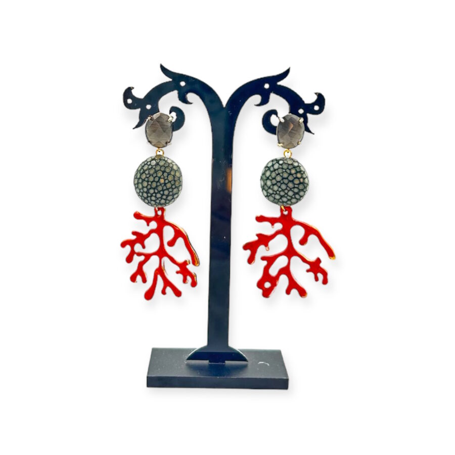 Bijou Gray Green Coral Statement
